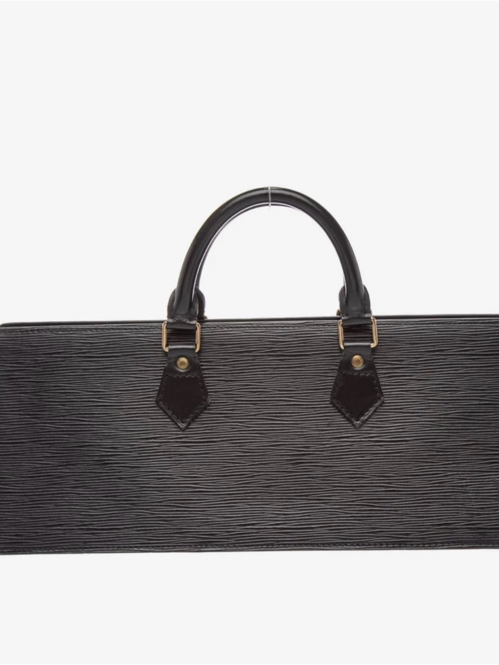 Authentic Louis Vuitton Black Epi Triangle Leather Bag - Class